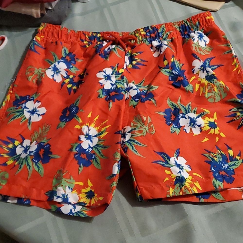 Free Planet Swim Board Shorts  Men's XL orange